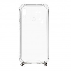 Evelatus Xiaomi Redmi 7 Silicone TPU Transparent with Necklace Strap Silver