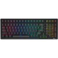 Royal Kludge bezvadu mehāniskā tastatūra Royal Kludge RK98 RGB, brūns slēdzis (melns)