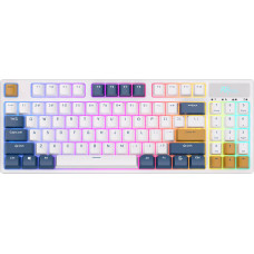 Bezvadu mehāniskā tastatūra Royal Kludge RK89 RGB, citrona slēdzis (balts)