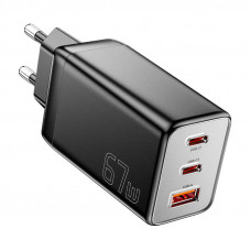 Essager Wall charger, Essager, ECT67W-LJB01-Z, GaN, 2xUSB-C, USB-A, 67W (black)