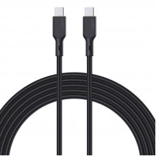 USB-C uz USB-C kabelis Aukey CB-KCC102, 100 W, 1,8 m (melns)