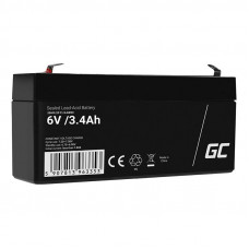 Green Cell Maintenance-free AGM VRLA Green Cell AGM38 6V 3.4Ah Battery (for alarm system, cash register, toy)