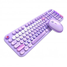 Mofii Lovely 2,4 G bezvadu tastatūras un peles komplekts (violeta)