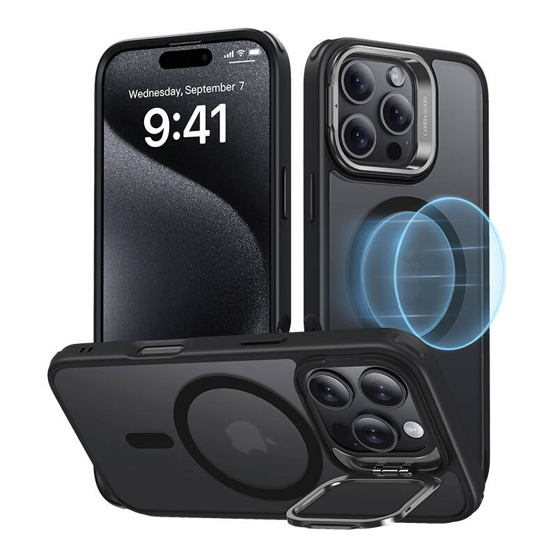 ESR Hybrid Case (HaloLock) ESR with stand for iPhone 16 Pro (black)