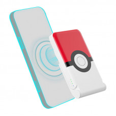 Magnētisks Powerbanks OTL 5000 mAh, USB-C 15W, Pokemon Pokeball ar statīvu (sarkanbalts)