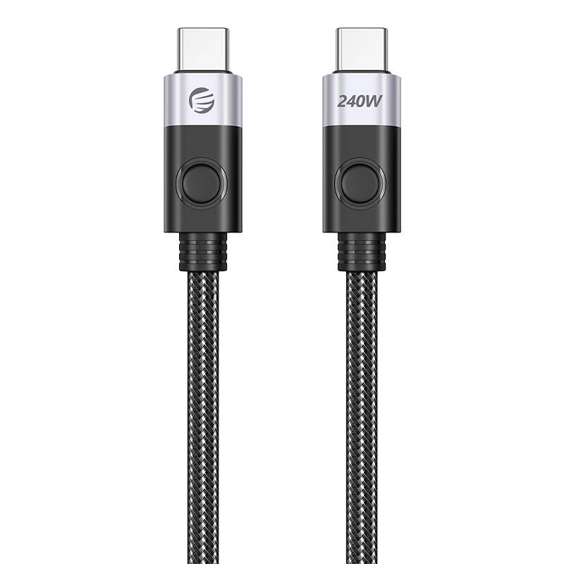 Orico 240 W USB-C uz USB-C uzlādes kabelis, 1,5 m (melns)