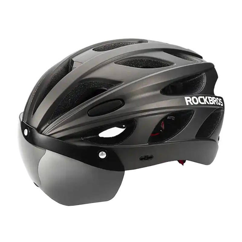 Rockbros Cycling Helmet with glasses  Rockbros TT-16 (black)