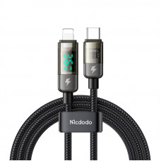 Mcdodo CA-3600 USB-C uz Lightning kabelim, automātiska izslēgšana, 36 W, 1,2 m (melns)