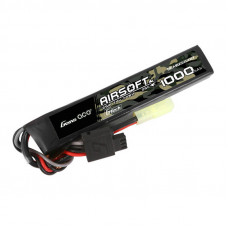 Gens Ace G-Tech 25C 1000mAh 2S1P 7.4V Airsoft Gun Lipo akumulators ar mini Tamiya spraudni