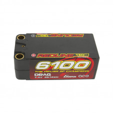 Gens Ace Redline Series 6100mAh 7.4V 130C 2S2P Hard Case 71# LiPo akumulators