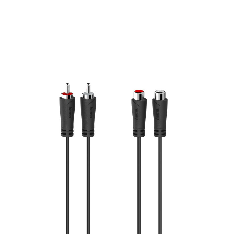 Hama 00205259 audio pagarinātājs, 2 RCA spraudņi - 2 RCA ligzdas 1,5 m