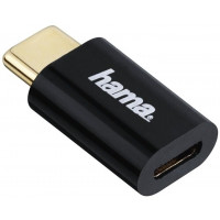 Hama 00178399 Adapteris, mikro USB uz USB Type-C spraudni, melns