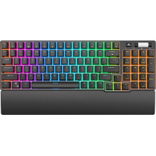 Bezvadu mehāniskā tastatūra Royal Kludge RK96 RGB, brūns slēdzis (melns)