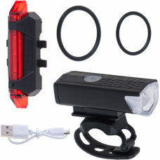 LED velosipēda lukturu aizmugurējais priekšējais komplekts USB