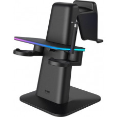 Kiwidesign RGB Vertical Stand Meta Officially Co-Branded Kiwi Design QC03 for Meta Quest 3/Quest 2/Quest PRO Black