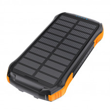 Choetech B658 Solar power bank 2x USB 10000mAh Qi 5W (black-orange)