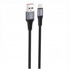 X112 USB-A uz Lightning kabelis 2.4A, 1m (melns)