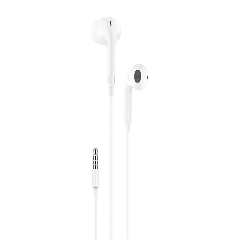 Foneng In-ear headphones, wired Foneng T34, mini jack 3.5mm, remote control (white)