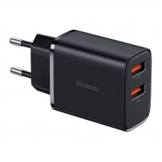 Mcdodo CH-5070 USB-A*2 mains charger, 12W (black)