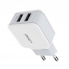 Ldnio Sienas lādētājs LDNIO A2202, 2x USB, 12W (balts)