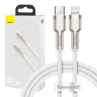 Baseus USB-C kabelis priekš Lightning Baseus Cafule, PD, 20W, 1m (balts)