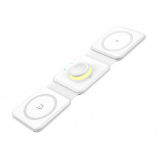 Essager Magnetic wireless charger, Essager, EWXCX3-NMC02, 3w1, 15W (white)