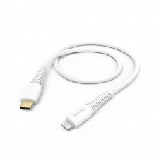 Hama 00183309 Ātrās uzlādes/datu kabelis, USB-C — zibens 1,5 m, balts