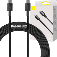 Baseus Superior sērijas kabelis no USB-C uz USB-C, 100 W, 1 m (melns)