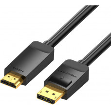 DisplayPort kabelis 1.2 līdz HDMI 1.4 Vention HAGBH 2m, 4K 30Hz (melns)