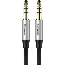 Baseus Yiven Audio Cable mini jack 3,5mm AUX, 1m (Black+Silver)