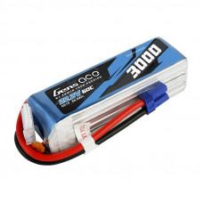 Gens ace 3000mAh 22,2V 60C 6S1P Lipo akumulatoru komplekts ar EC5 spraudni