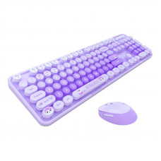 Mofii Sweet New 2,4 G bezvadu tastatūras un peles komplekts (violeta)