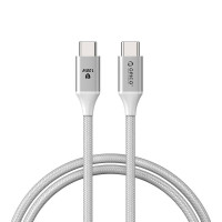 Orico 100 W USB-C uz USB-C uzlādes kabelis (balts)