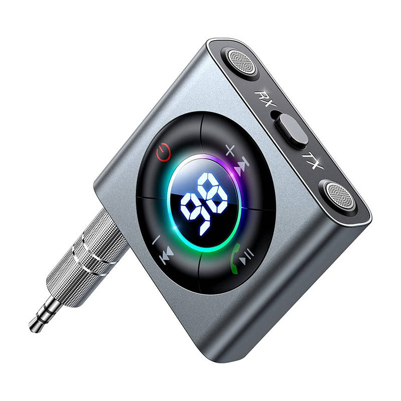 Bluetooth 5.3 AUX raidītājs/uztvērējs Joyroom JR-CB1 (pelēks)