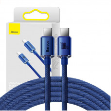 Baseus Crystal Shine cable USB-C to USB-C, 100W, 2m (blue)