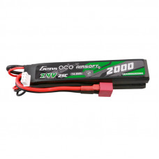 Gens Ace 25C 2000mAh 2S2P 7.4V seglu Airsoft Gun Lipo akumulators ar Mini Deans(T) spraudni