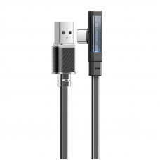 Mcdodo kabelis USB-C uz USB-C Mcdodo CA-3423 90 grādi 1,8 m ar LED (melns)