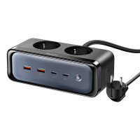 Strāvas sloksne ar 2 ligzdām 6 in1, 2 x USB-C, 2 x USB A Mcdodo CH-4610, EU (melns)