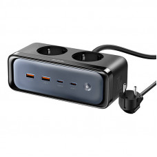 Mcdodo Power strip with 2 outlets 6in1, 2x USB-C, 2x USB-A Mcdodo CH-4610, EU (black)