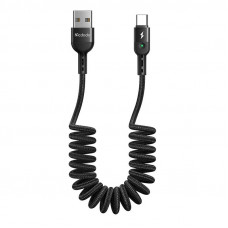 Mcdodo USB Spring Cable to USB-C Mcdodo Omega CA-6420 1.8m (Black)