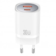 XO Wall charger XO CE21, 30W, GaN, 1x USB-C, 1x USB-A