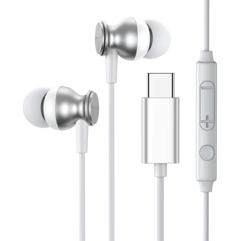 Joyroom JR-EC04 Wired Earphones, USB C (Silver) 10 + 4 pcs FOR FREE