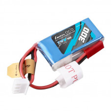 Gens ace 300mAh 7,4V 45C 2S1P Lipo akumulators ar JST-SYP spraudni