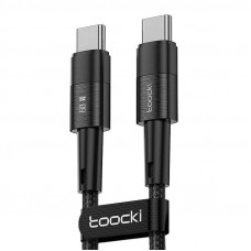 Kabelis USB-C uz USB-C, Toocki TXCTT2-YS03, 1m, FC 60W (melns)