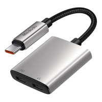 Mcdodo 2in1 audio adapteris Mcdodo CA-5570 2in1 USB-C uz 2x USB-C