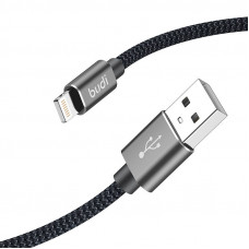 Budi USB-A ātrās uzlādes kabelis Budi 206L/2M 2,4A 2M (melns)