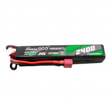 Gens Ace 25C 2400mAh 2S2P 7.4V seglu Airsoft Gun Lipo akumulators ar Mini Deans(T) spraudni