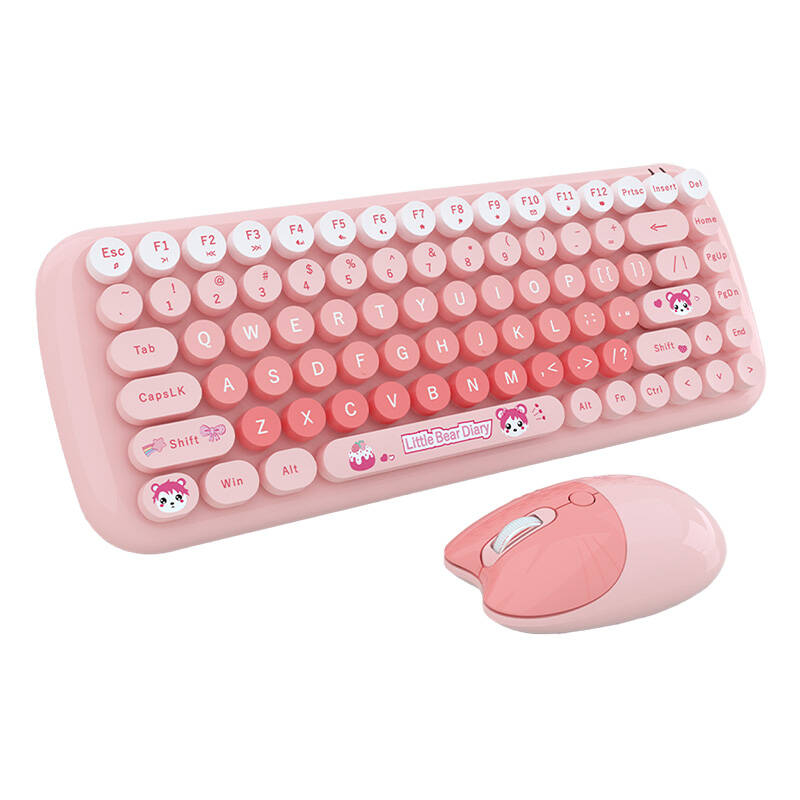 Bezvadu tastatūras un peles komplekts (rozā krāsā) / Mofii Candy New 2,4 G