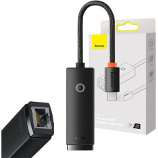 Baseus Lite sērijas USB-C–RJ45 ,tīkla adapteris, (melns)
