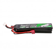 Gens Ace 25C 2400mAh 3S2P 11.1V NUNCHUCK 3X Airsoft Gun Lipo akumulators ar Deans(T) spraudni